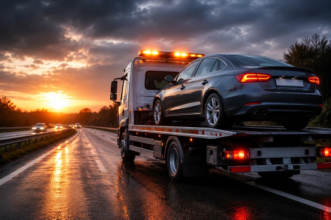 Recovery Dubai 24 technician attending a vehicle